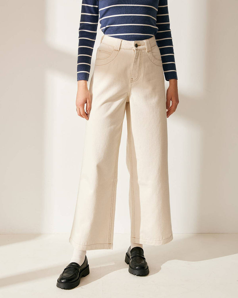 The Premium-fabric Plain Relaxed Jeans - RIHOAS