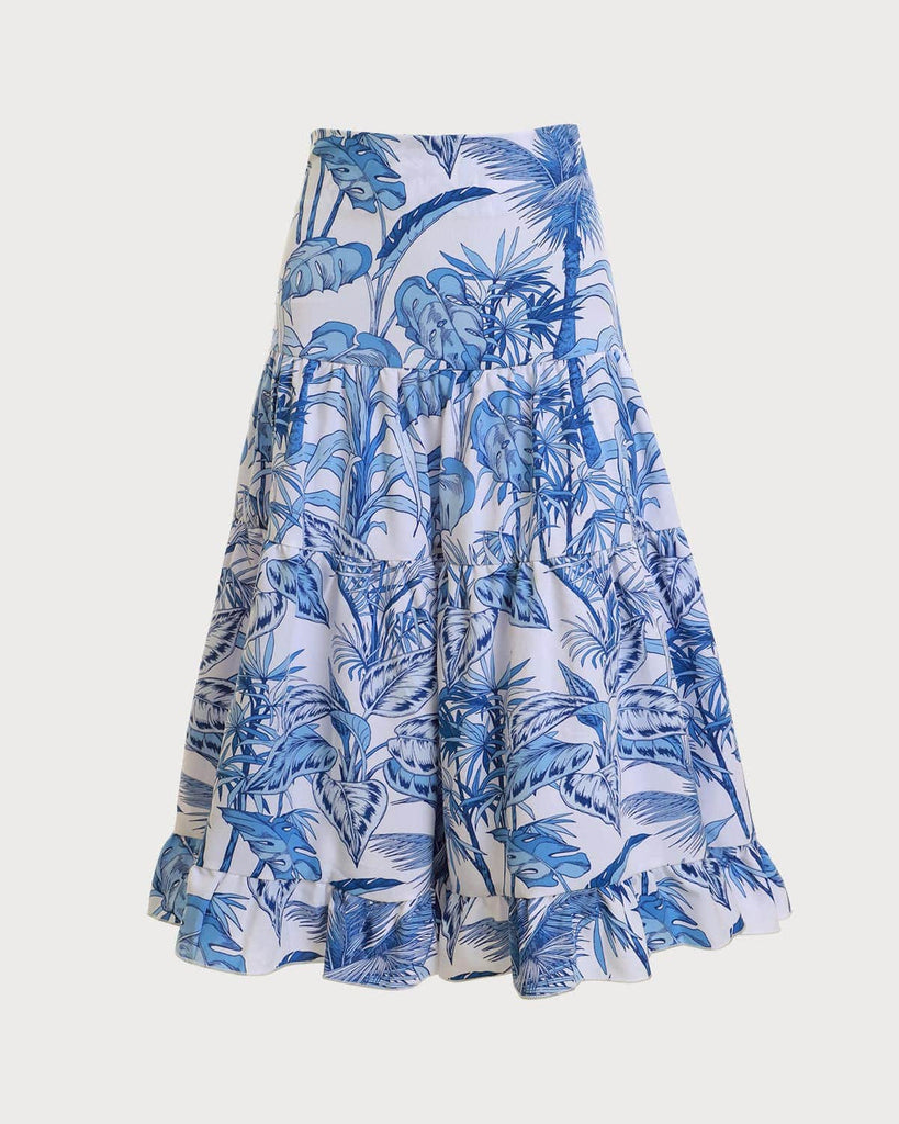 The Tiered Ruffle Hem A-line Skirt - RIHOAS