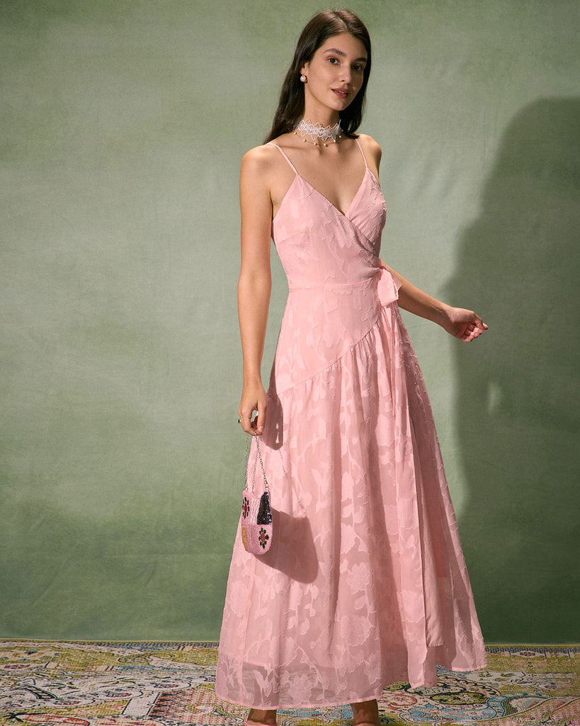 The Jacquard Wrap Maxi Dress Dresses - RIHOAS