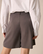 Women's Coffee Pocket Wide-leg Shorts