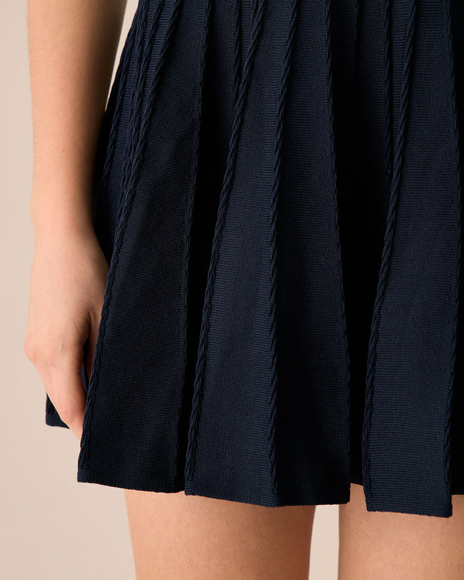 Women's Navy Knitted Sweater Dress & Reviews - Navy