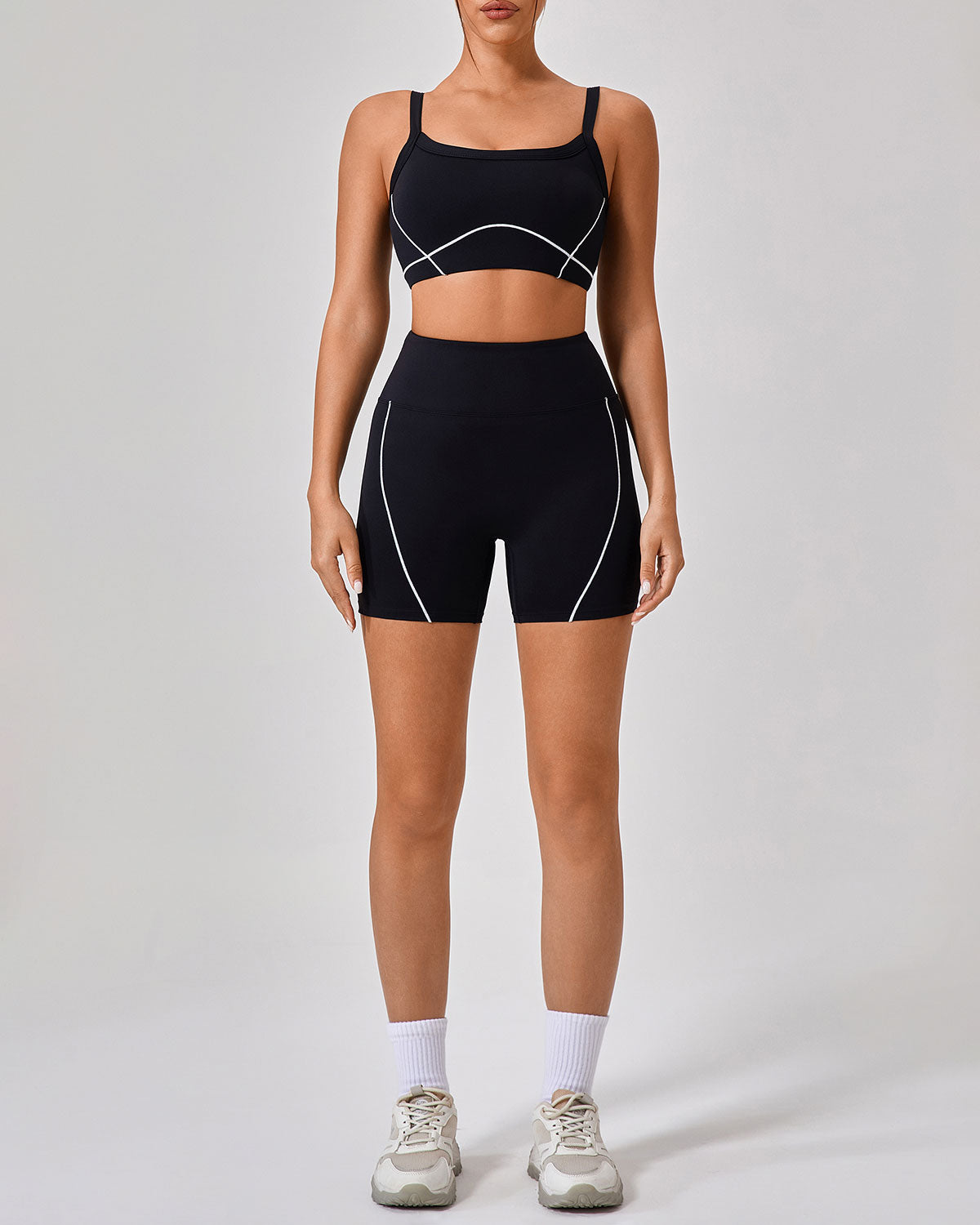 Black High Waisted Yoga Shorts