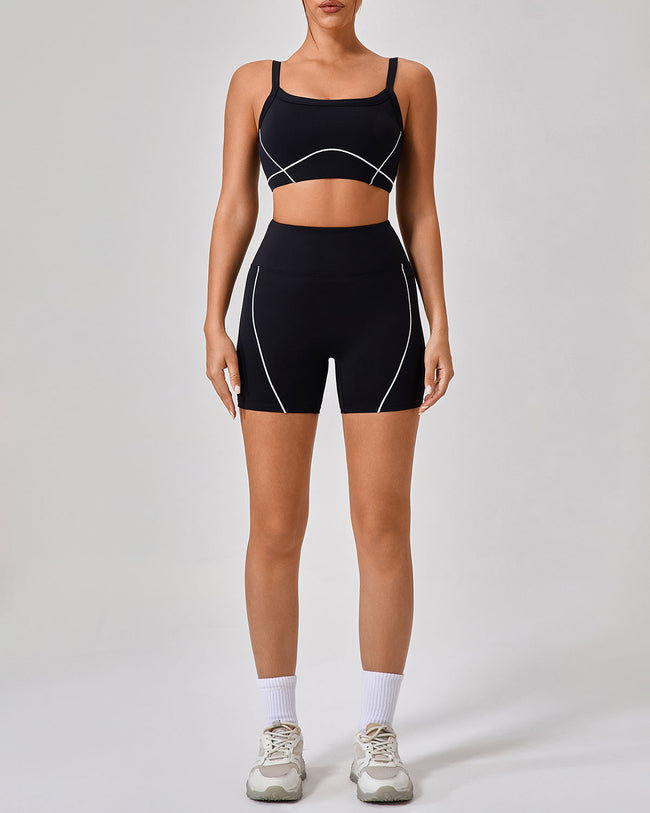 Black High Waisted Yoga Shorts