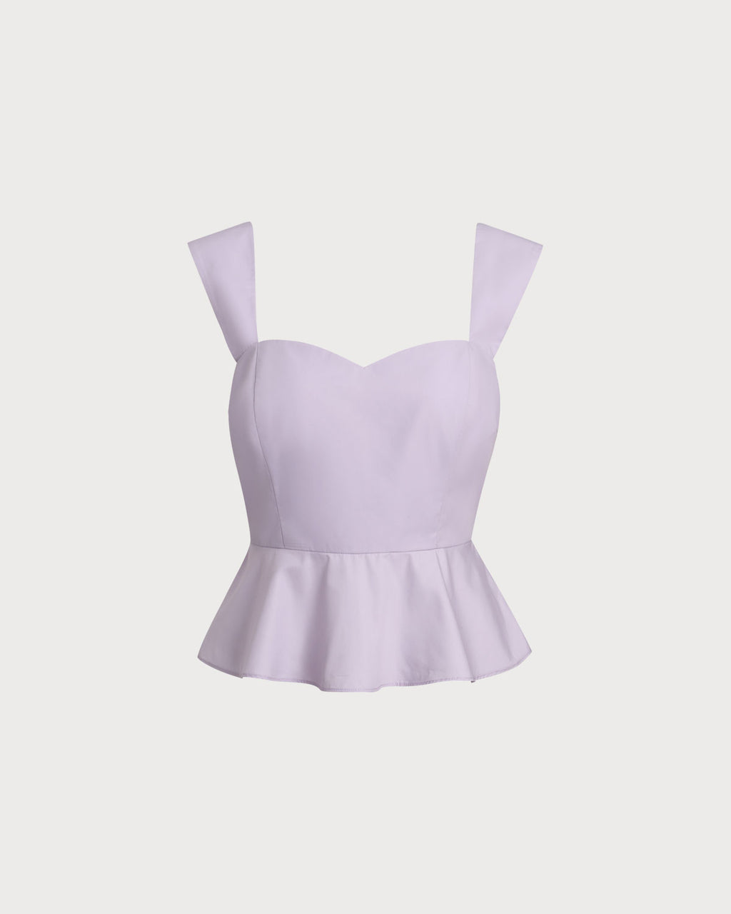 Purple Sweetheart Neck Tank Top