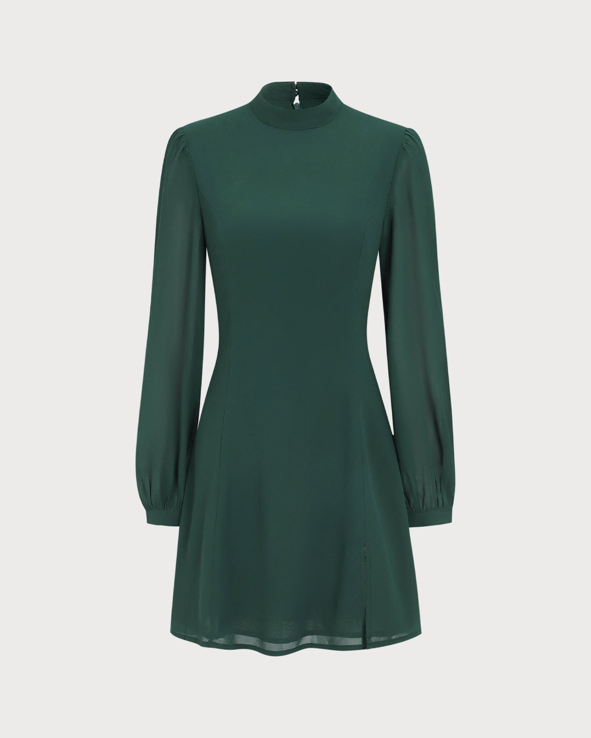 green dress with white collar Mary Square - Brenda Dress
