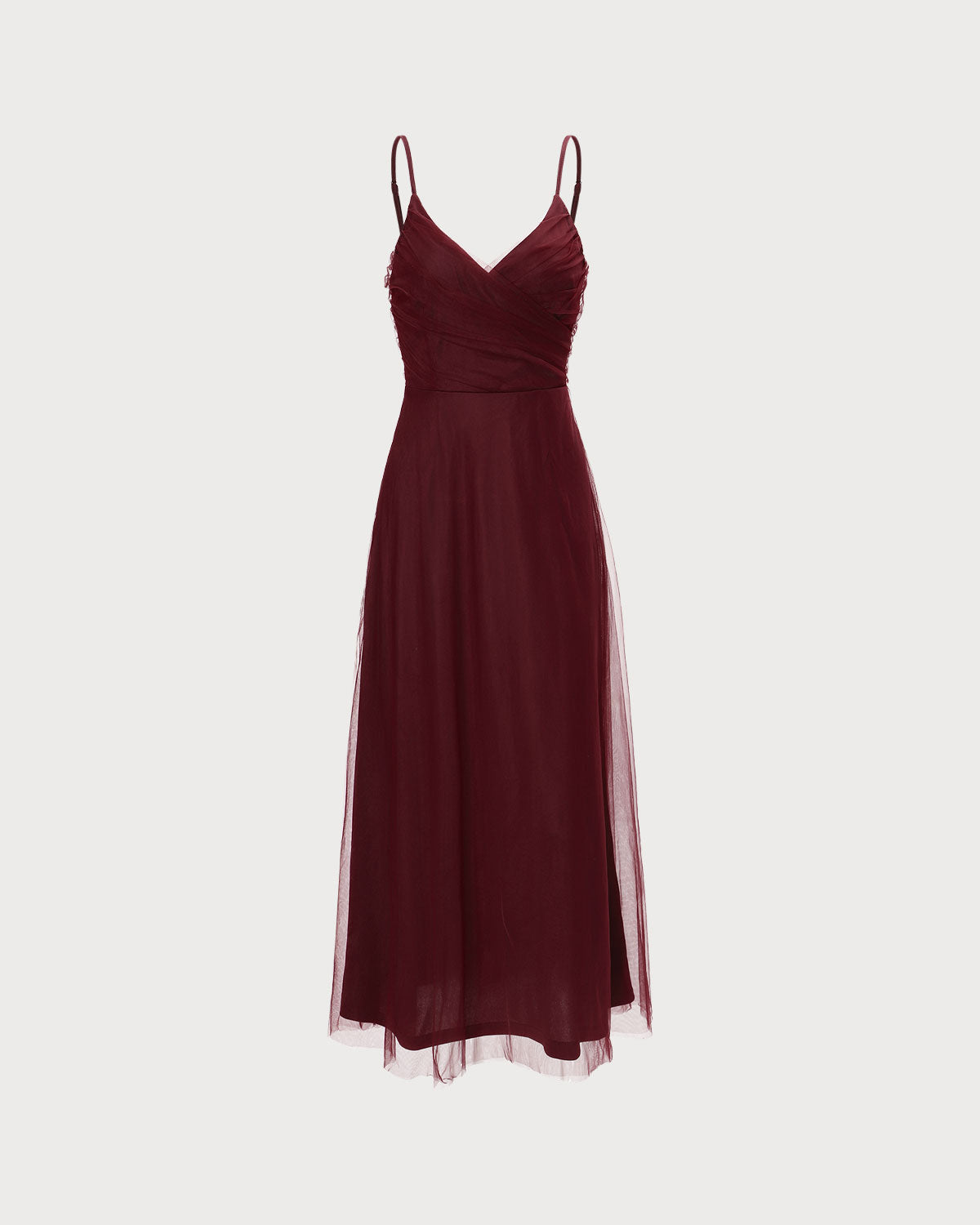 The Wine Red V Neck Mesh Wrap Maxi Dress & Reviews - Wine Red - Dresses | RIHOAS The Wine Red V Neck Mesh Wrap Maxi Dress & Reviews - Wine Red - Dresses | RIHOAS