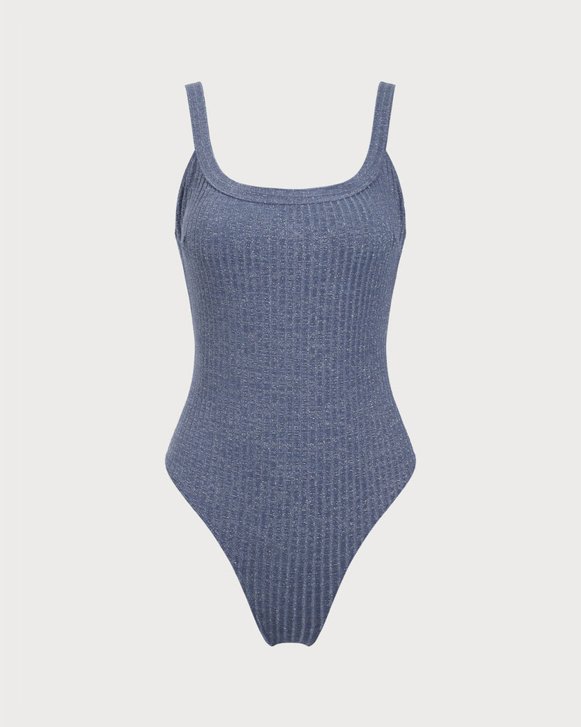Navy Glitter One-Piece Swimsuit