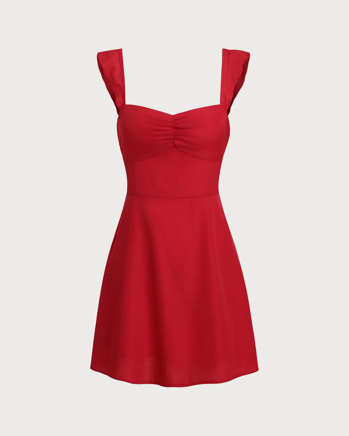 Red Sweetheart Neck Slip Mini Dress