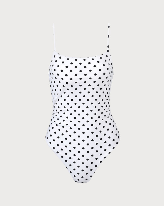 The Polka Dot Backless One-Piece Swimsuit One-Pieces - RIHOAS