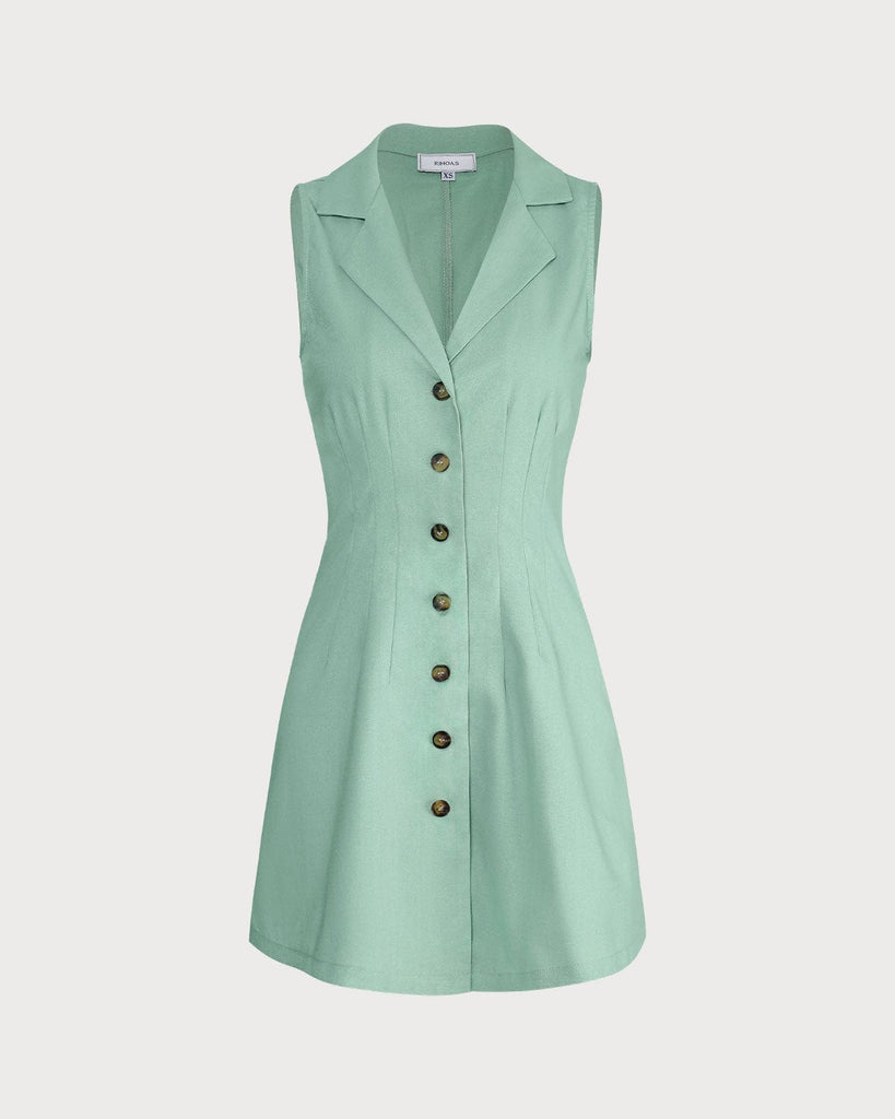 The Button Front Vest Mini Dress Dresses - RIHOAS