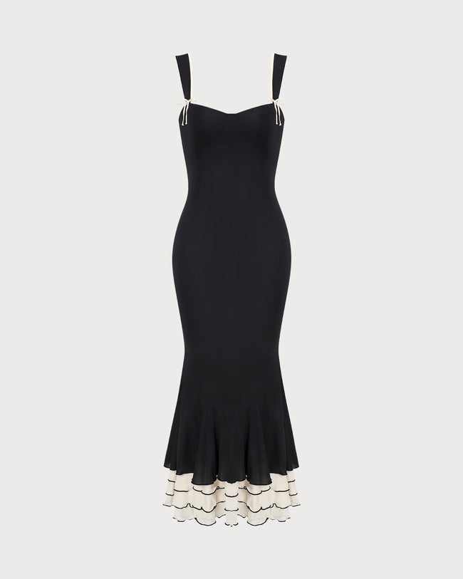 The Black Sweetheart Neck Bodycon Slip Maxi Dress & Reviews