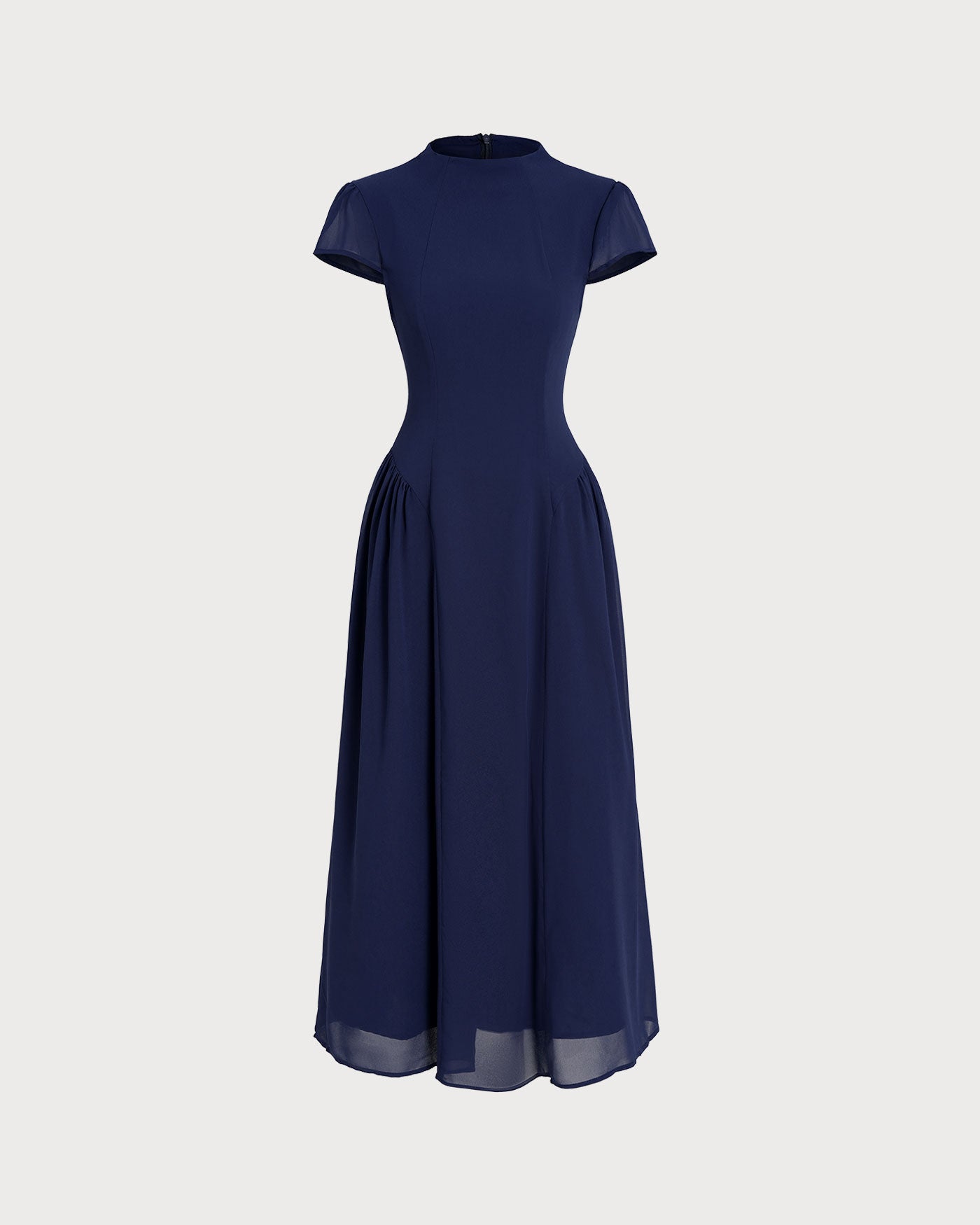 Blue Puffed Sleeve Midi Dress & Reviews - Blue - Dresses | RIHOAS Blue Puffed Sleeve Midi Dress & Reviews - Blue - Dresses | RIHOAS