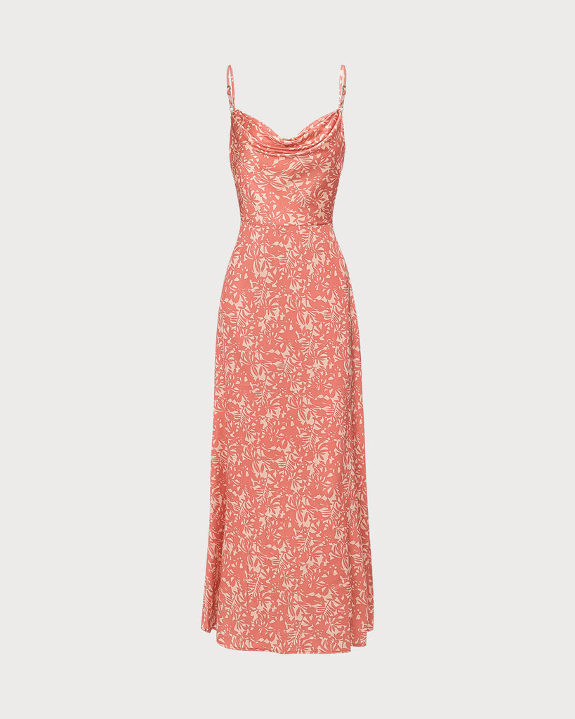 The Cowl Neck Floral Maxi Dress Dresses - RIHOAS