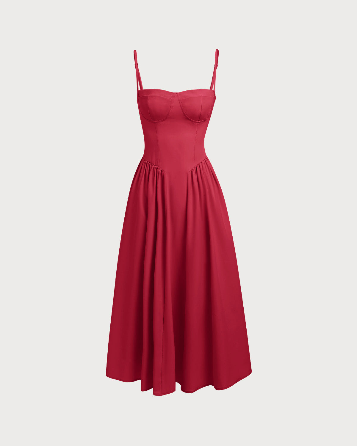 Red Square Neck Pocket Slip Midi Dress & Reviews - Red - Dresses | RIHOAS Red Square Neck Pocket Slip Midi Dress & Reviews - Red - Dresses | RIHOAS