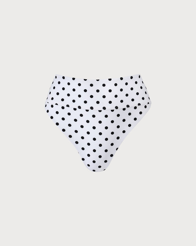 The Polka Dot High Waist Bikini Bottom Bikinis - RIHOAS