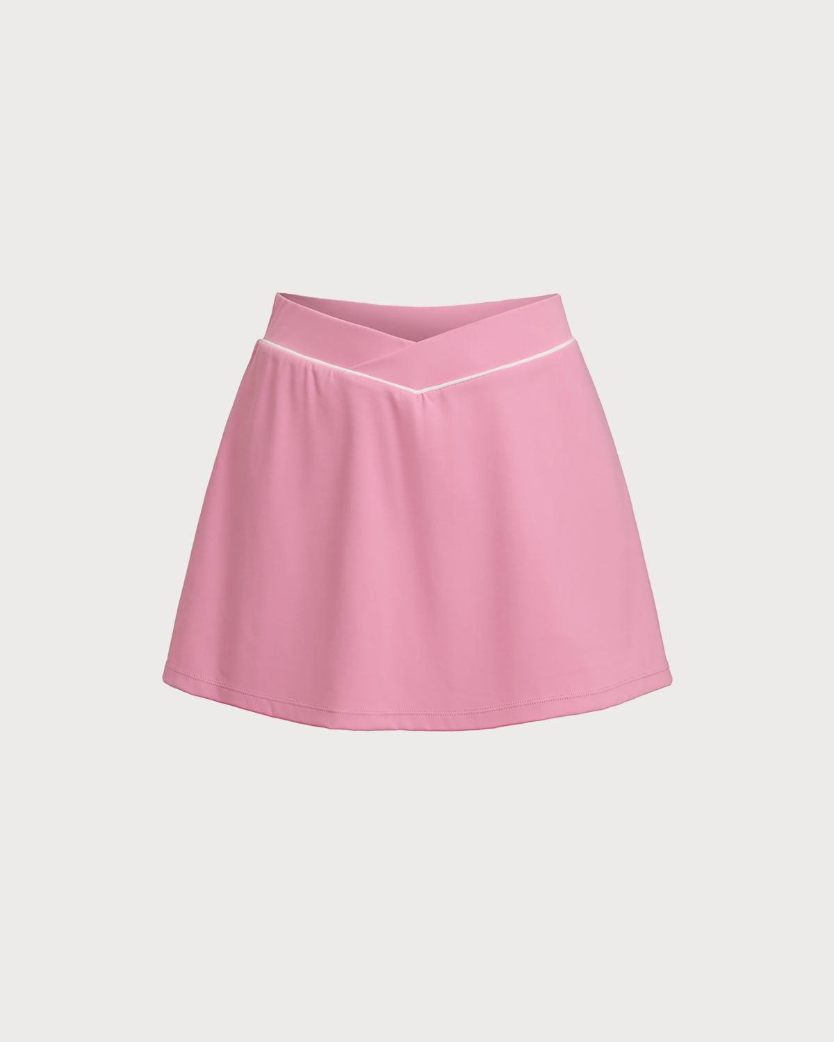 Pink High Stretch A-Line Yoga Skirt