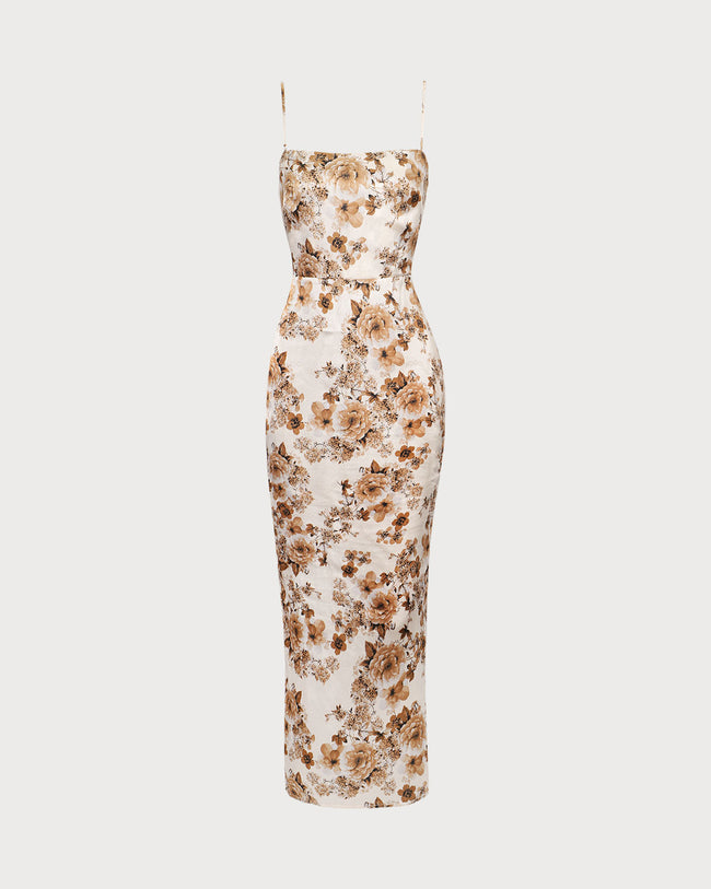 The Floral Slit Maxi Dress Women s Floral Sleeveless Maxi Tie Strap Floral Maxi Dresses With Side Silt Green Dresses RIHOAS