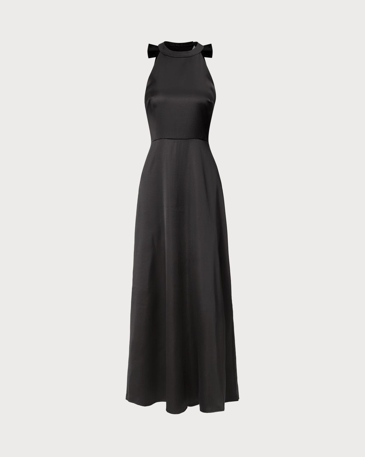 The Black Halter Bowknot Cutout Maxi Dress - Cutout Backless Floor Length Maxi Dress - Black - Dresses | RIHOAS The Black Halter Bowknot Cutout Maxi Dress - Cutout Backless Floor Length Maxi Dress - Black - Dresses | RIHOAS