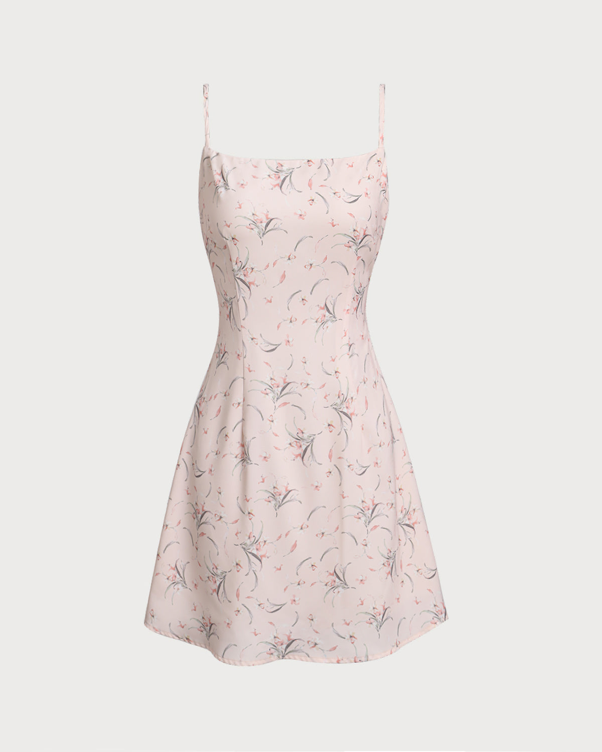 Pink Floral A-Line Slip Mini Dress