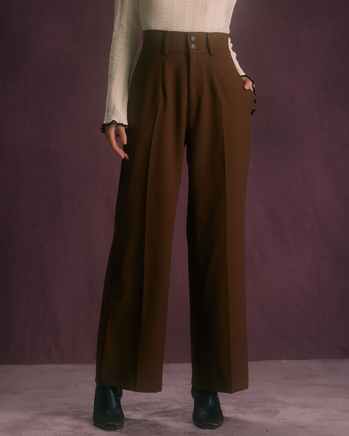 Women's Pants - High Waisted, Brandy Flare, Corduroy