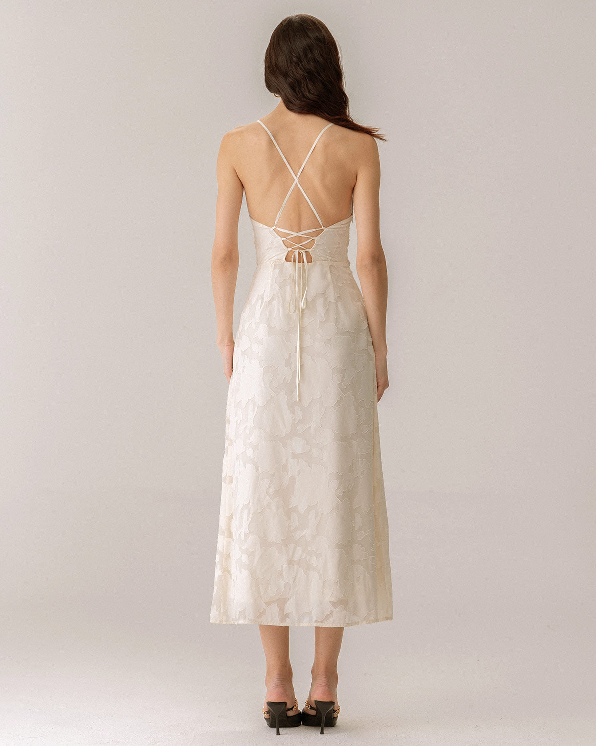Rihoas Floral Jacquard Corset Maxi Dress | Square Neck Tie Back A-Line for Formal, Porm, Summer Events, Apricot / XS Rihoas Floral Jacquard Corset Maxi Dress | Square Neck Tie Back A-Line for Formal, Porm, Summer Events, Apricot / XS