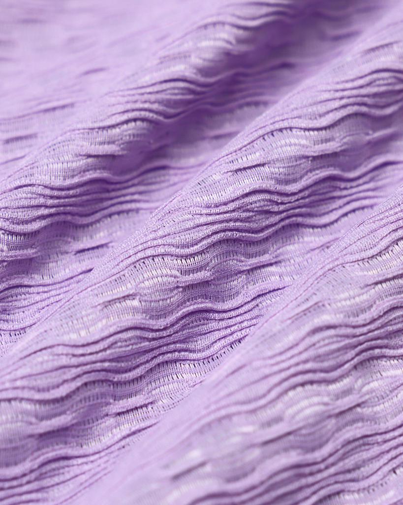Purple Ruched V-Neck Tankini Swimsuit