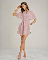 Pink Sweetheart Neck A-Line Mini Dress