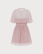 Pink Sweetheart Neck A-Line Mini Dress