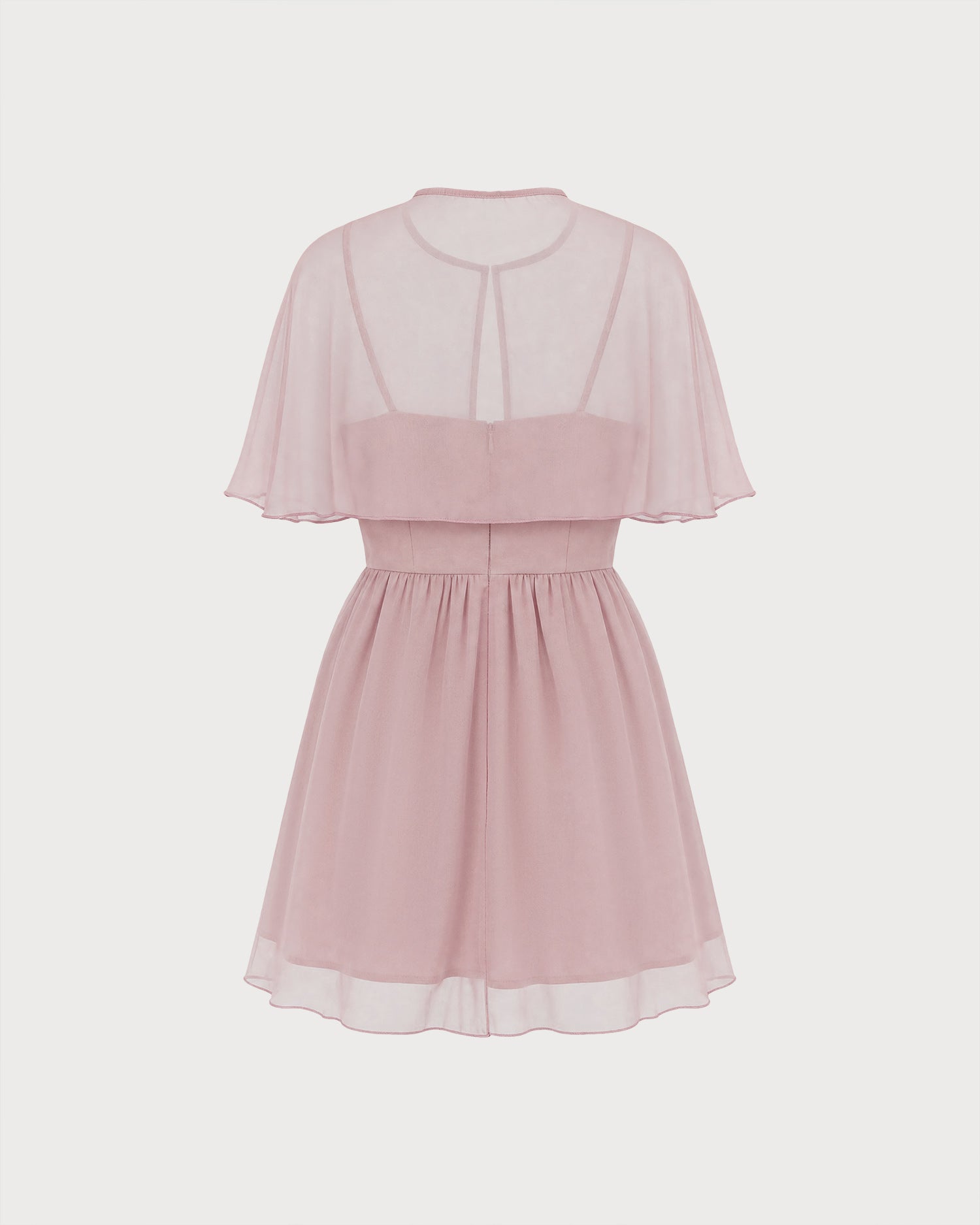 Pink Sweetheart Neck A-Line Mini Dress