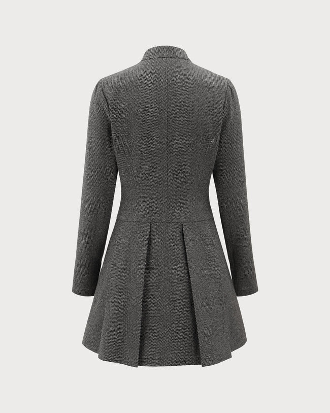 Tailored Notch Neck Pleated Mini Dress | boohoo USA