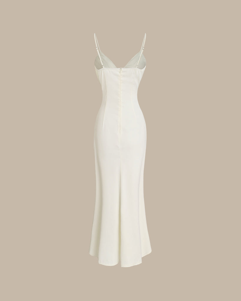 Apricot Bodycon Tassel Slip Maxi Dress
