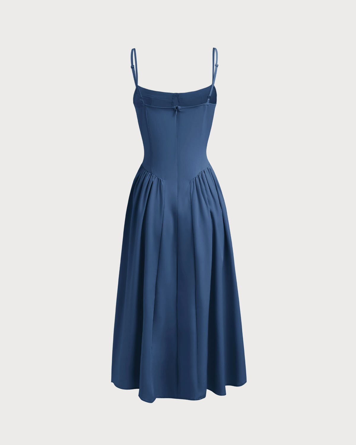 Rihoas Floral Jacquard Slip Dress | Square Neck Smocked Midi, Navy / XL Rihoas Floral Jacquard Slip Dress | Square Neck Smocked Midi, Navy / XL