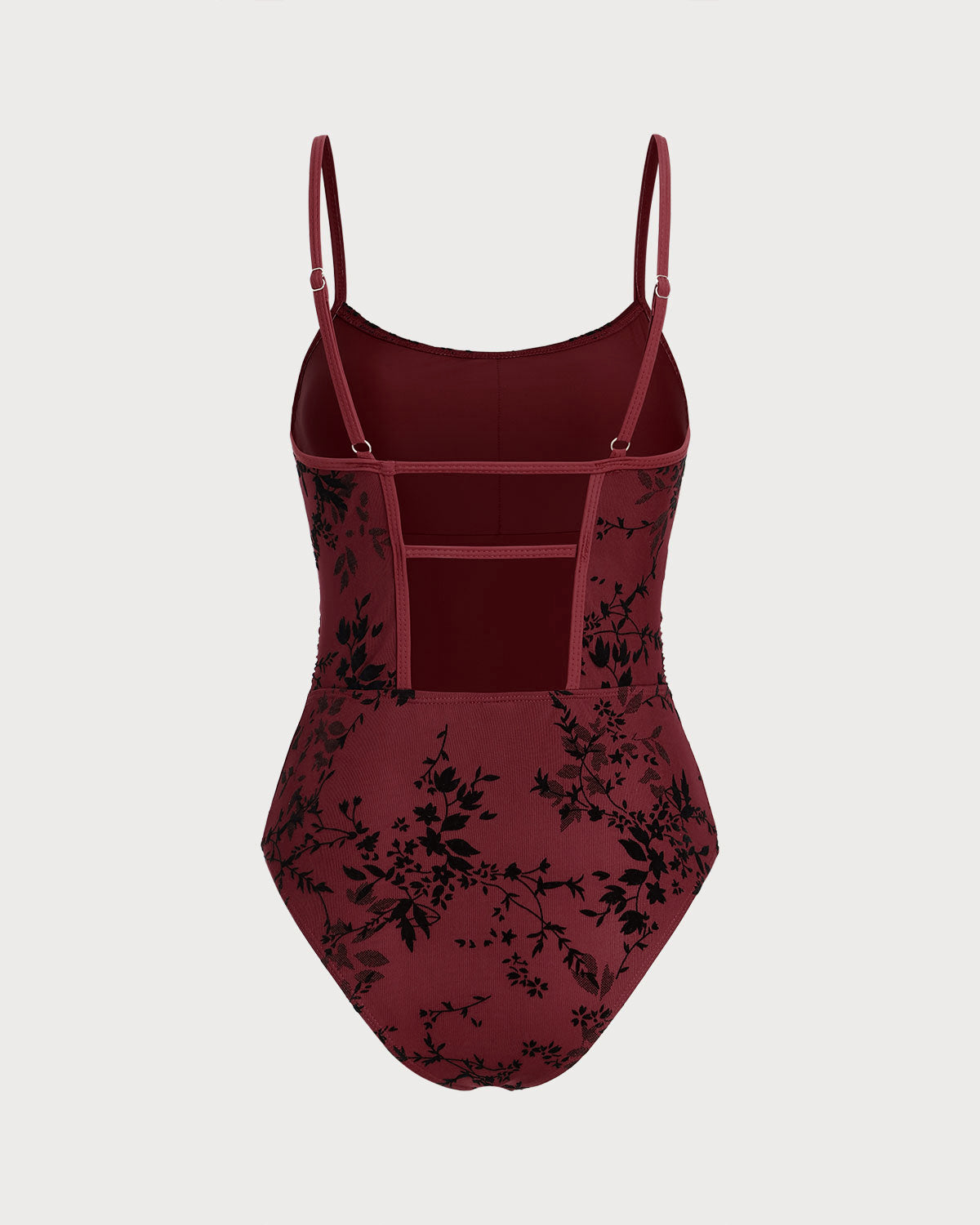 Red Floral One-Piece Swimsuit