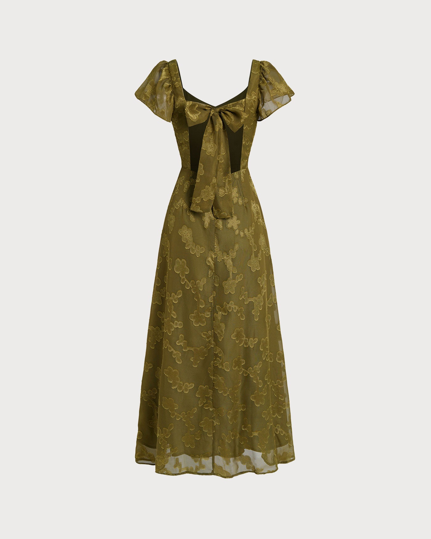 Green Sweetheart Neck Jacquard Maxi Dress & Reviews - Green - Dresses |  RIHOAS