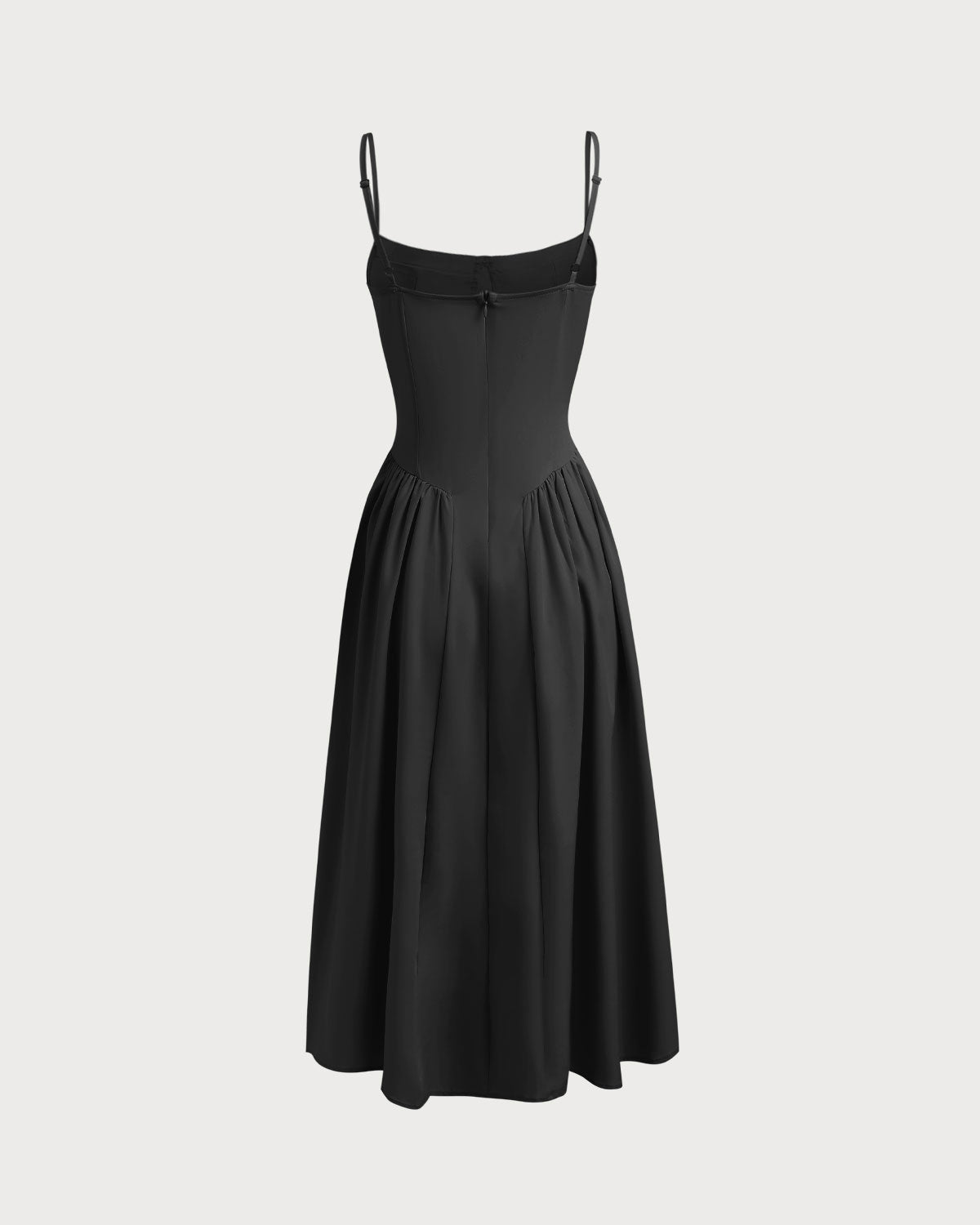 Black Square Neck Pocket Slip Midi Dress & Reviews - Black - Dresses | RIHOAS Black Square Neck Pocket Slip Midi Dress & Reviews - Black - Dresses | RIHOAS