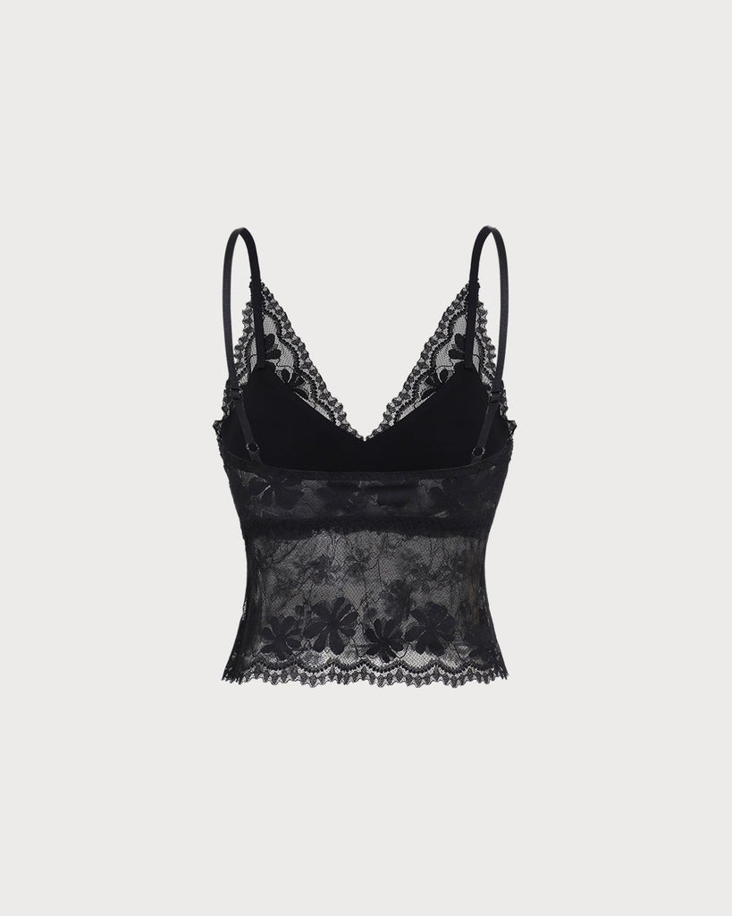 Black Lace V Neck Bustier