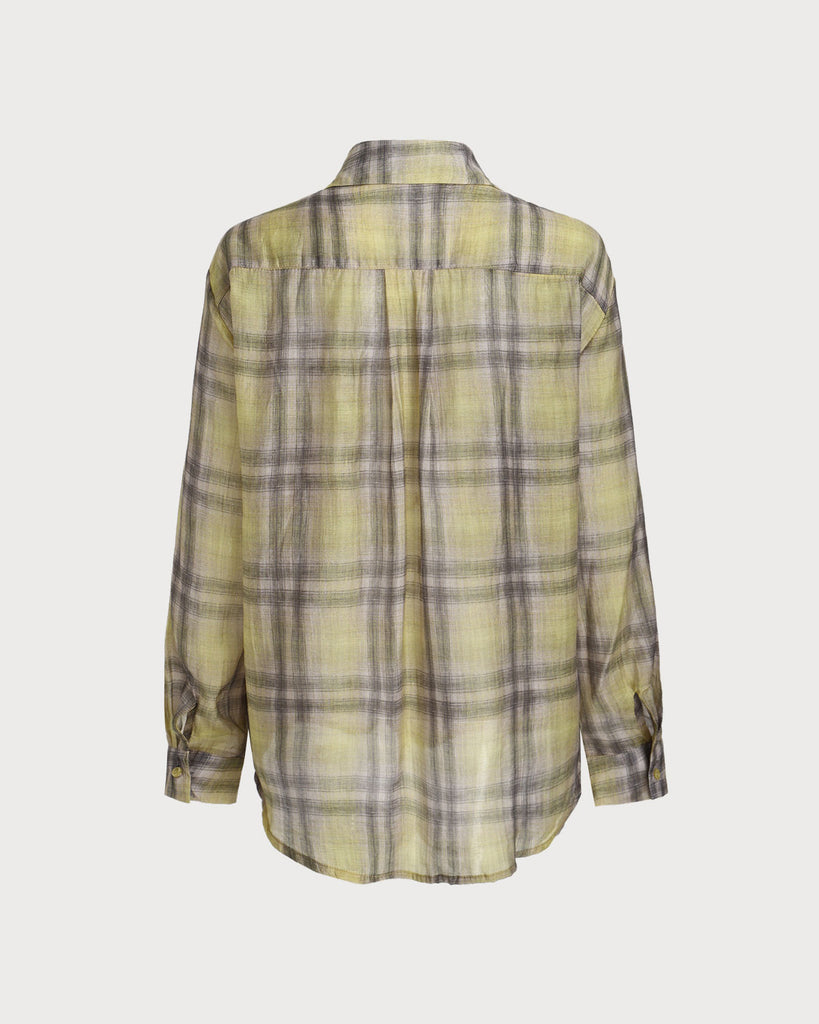 Yellow Plaid Lyocell Shirt