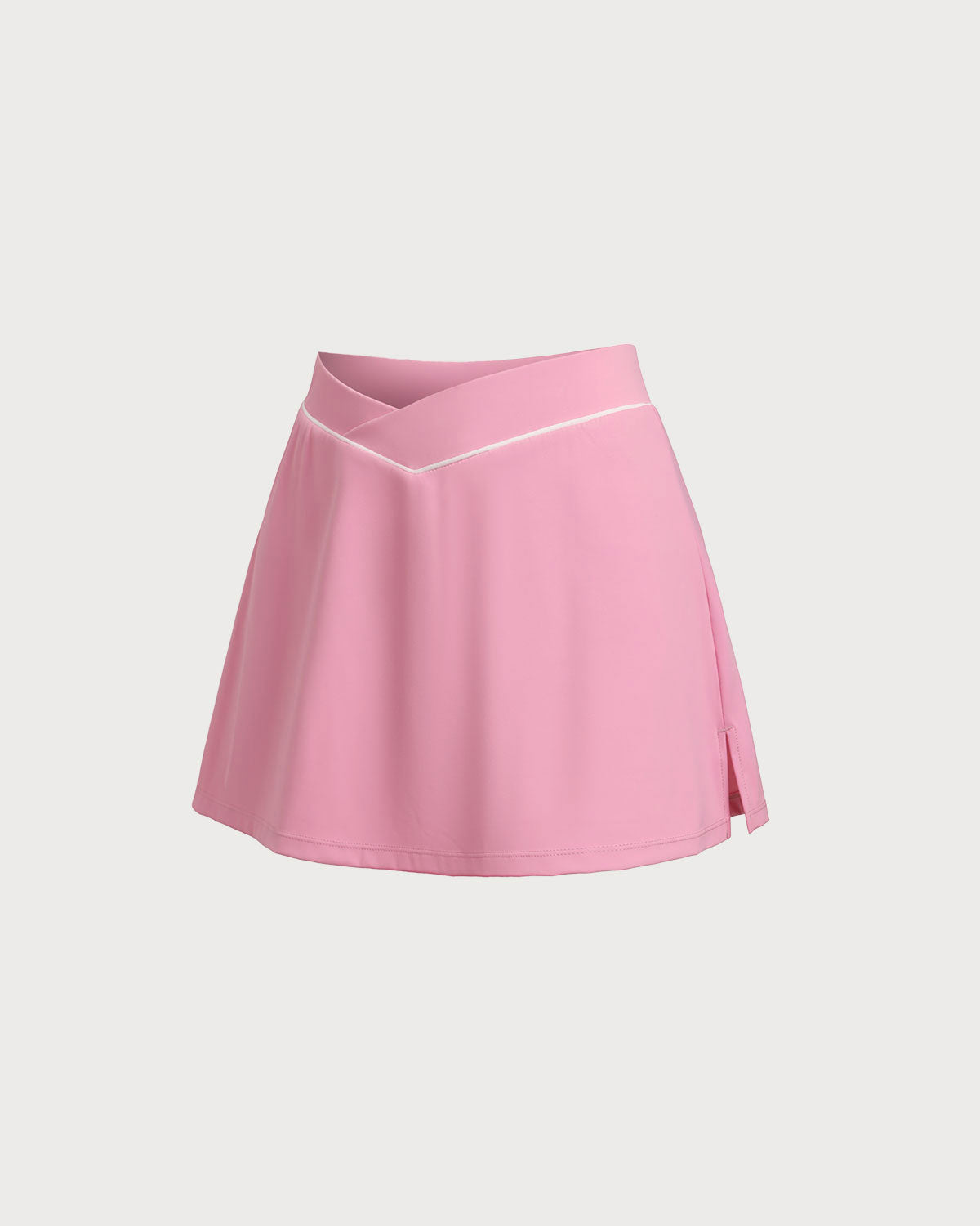 Pink High Stretch A-Line Yoga Skirt