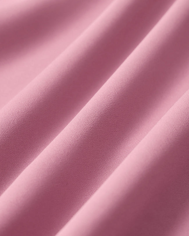 Pink Square Neck Slip Pleated Mini Dress