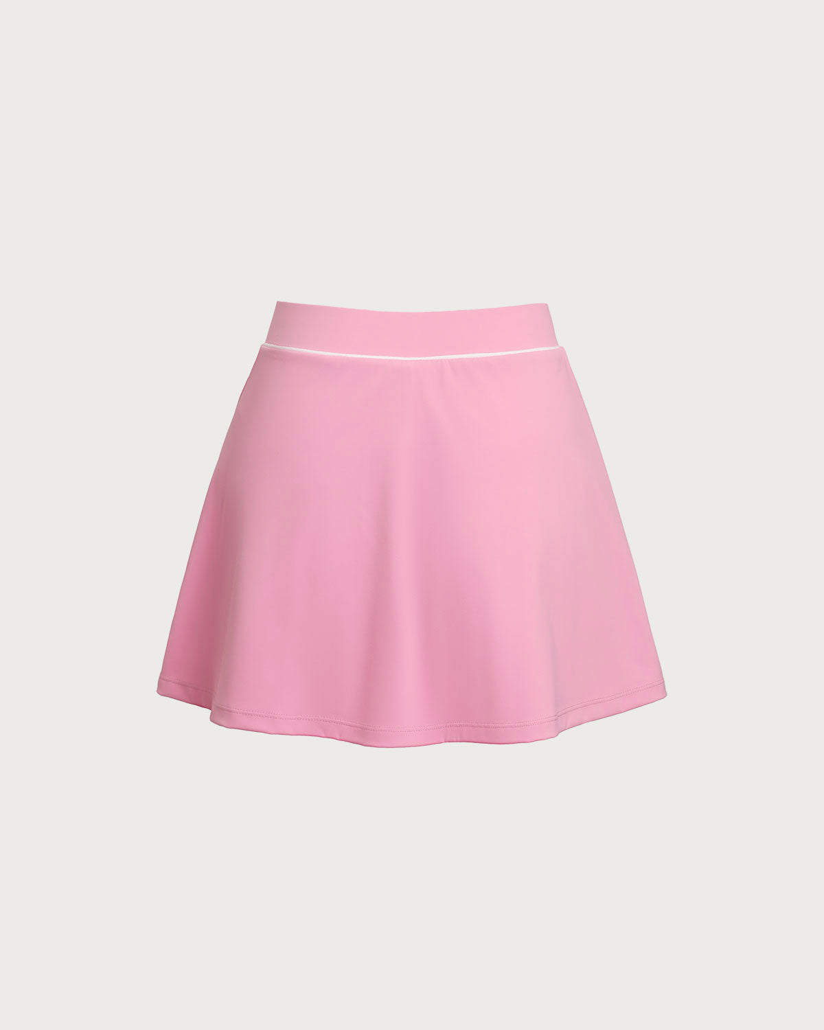 Pink High Stretch A-Line Yoga Skirt