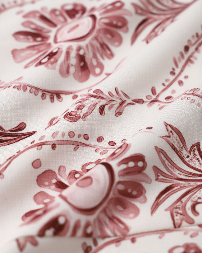 Pink Square Neck Floral Slip Mini Dress