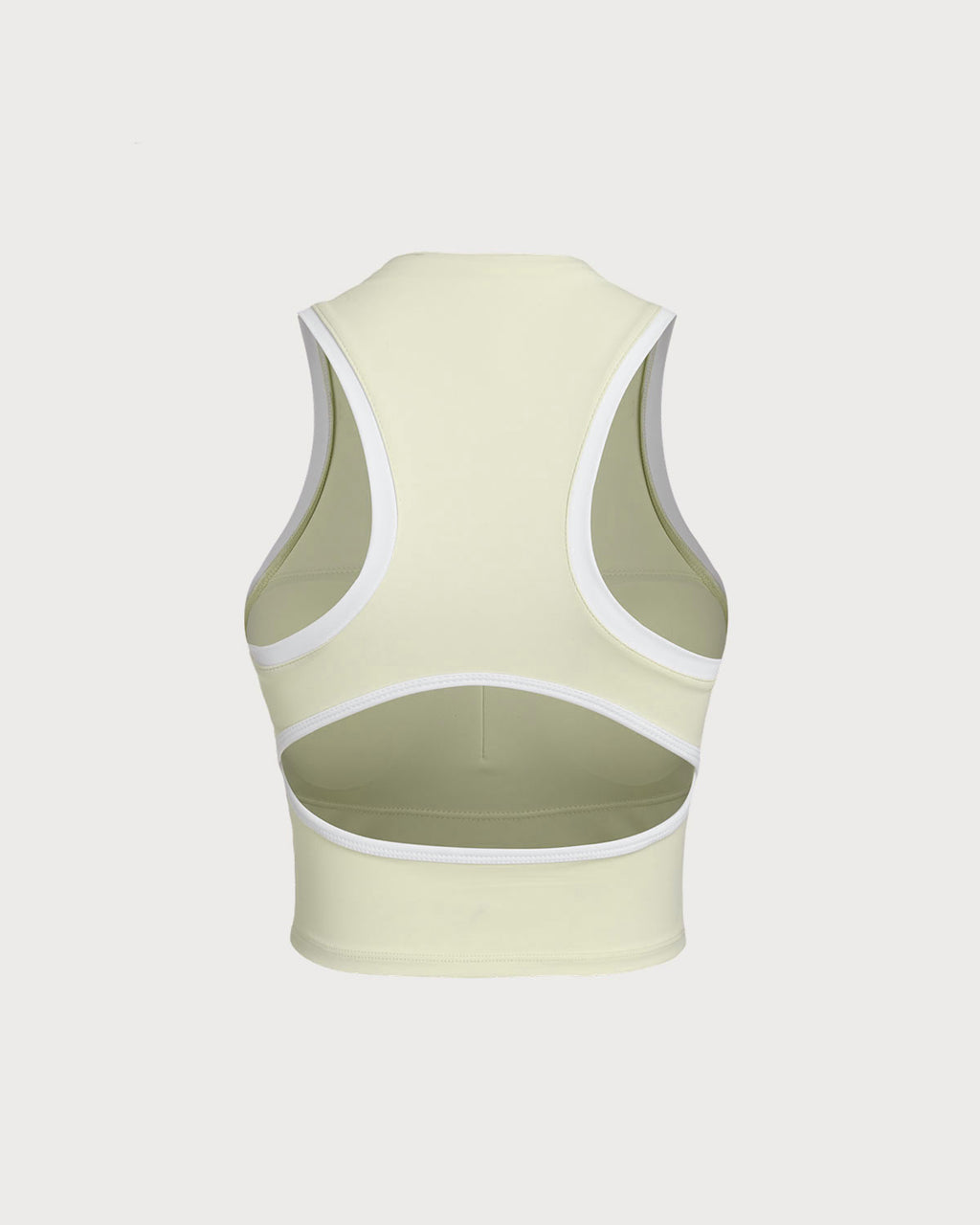 Apricot Round Neck Zipper Yoga Tank Top