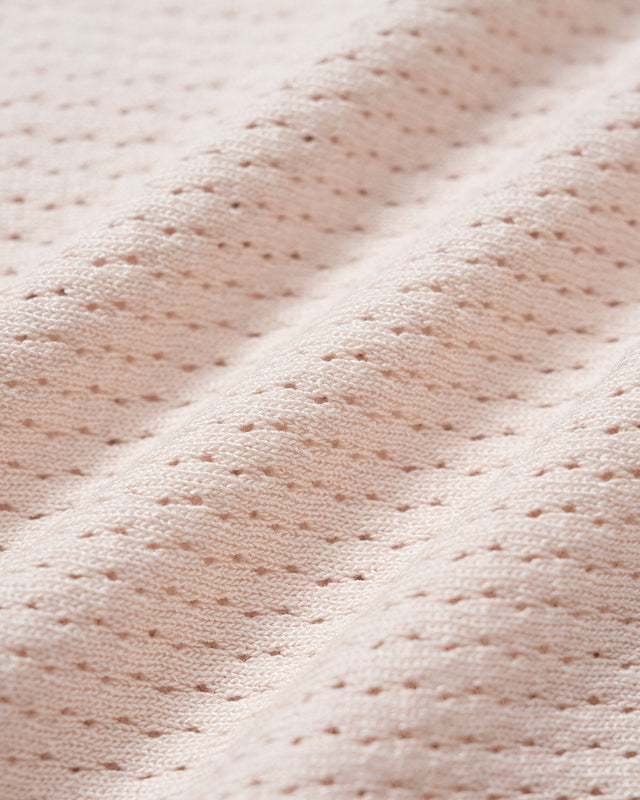 The Nude V Neck Button Pointelle Knit Tee