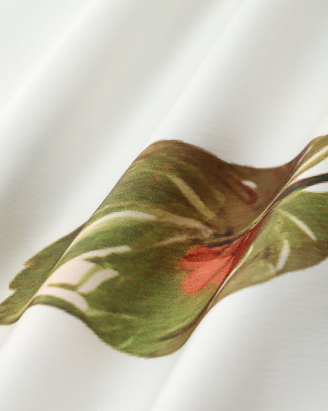 White Floral Slip Midi Dress