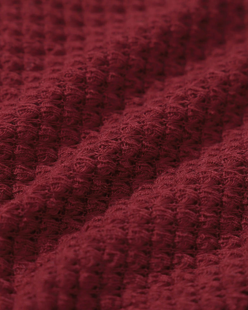 Burgundy Contrast Crochet Bikini Set