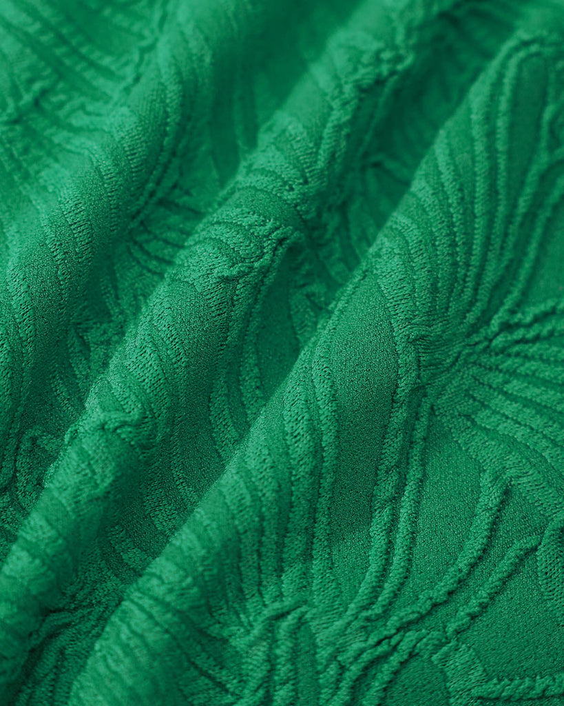 Green Textured Underwire Bikini Set