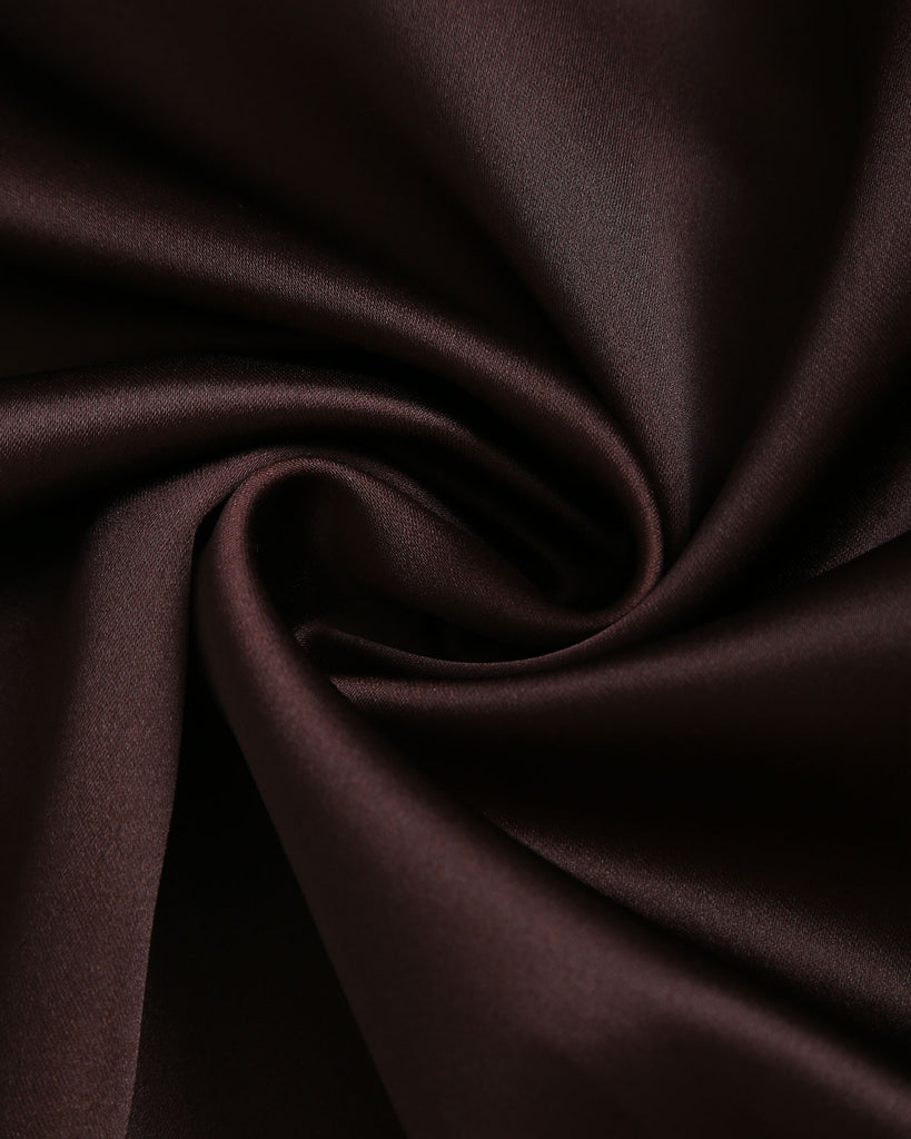 Brown Satin Slip Maxi Dress