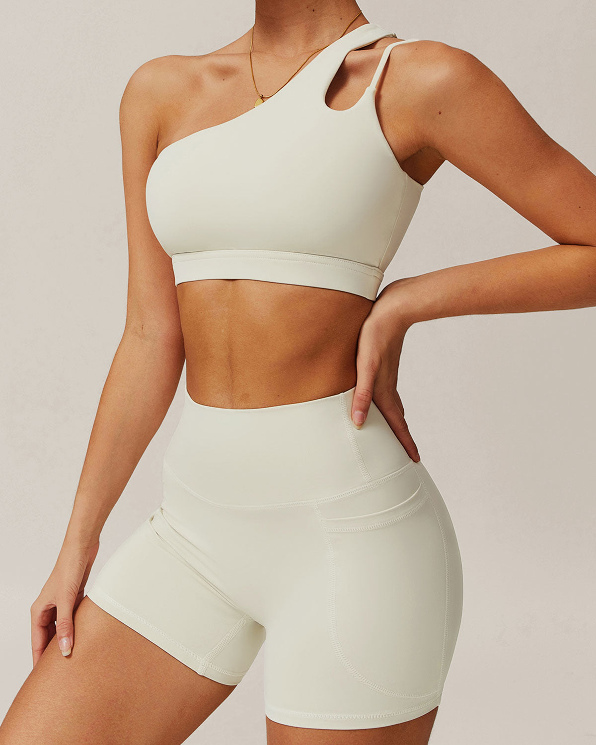 Apricot Pocket High Waisted Yoga Shorts