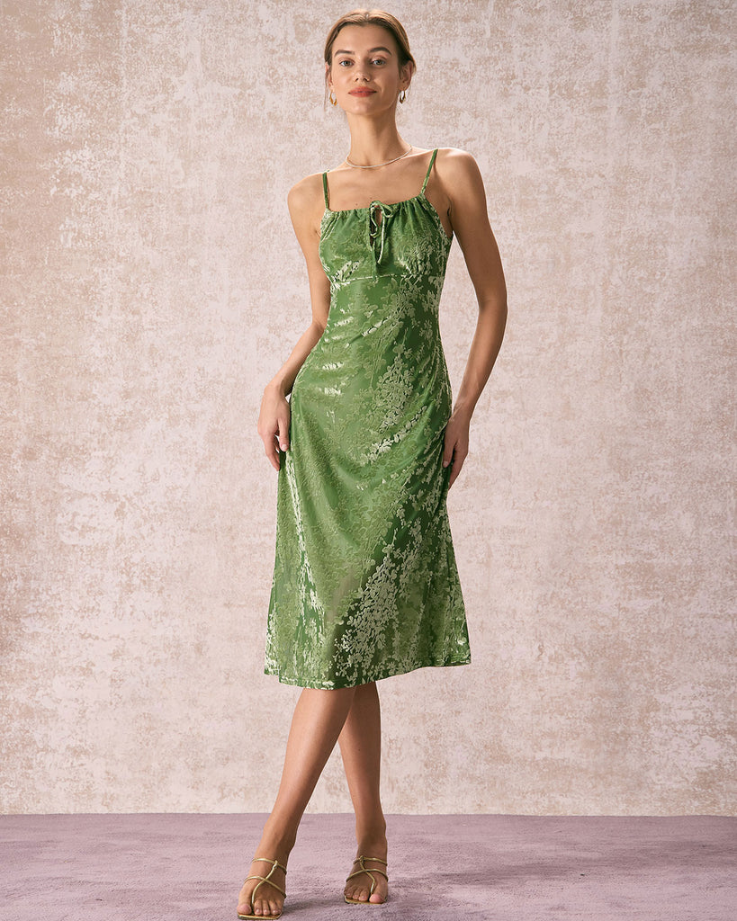 The Floral Burnout Velvet Dress Dresses - RIHOAS