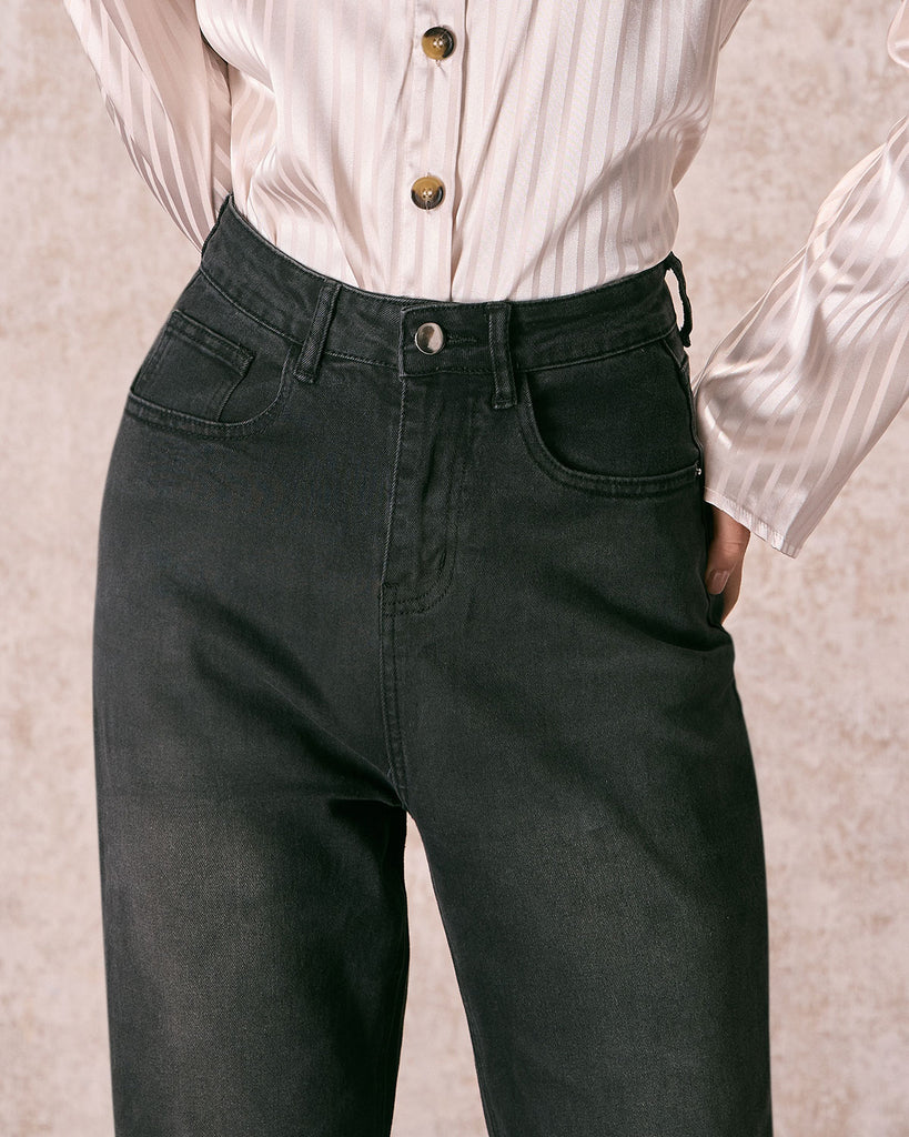 The Black Wide Leg Jeans Denim - RIHOAS